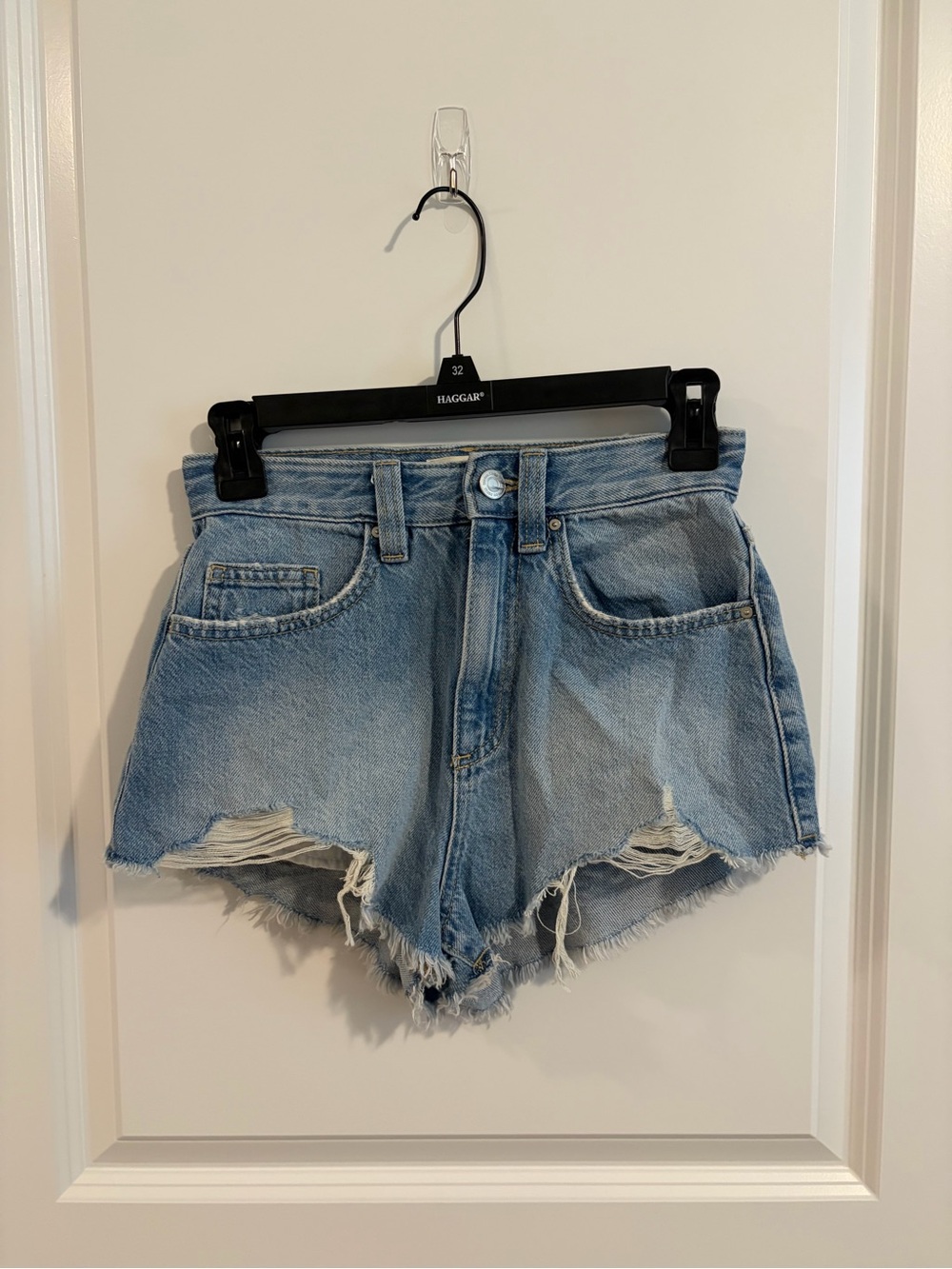 Cotton On Light Blue Distressed Denim Cutoff Shorts